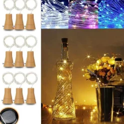 Solar-Flaschenkorken-Lichterkette – Dekorative Lichterkette für den Außenbereich