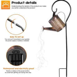 Solar-Garten-Gießkannenlicht - Terrassendekor