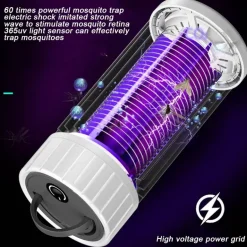 Solar-Insektenfallenlampe – wiederaufladbarer Insektenvernichter für den Außenbereich