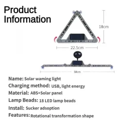 Solar-LED-Blitzlicht - Notfall-Warnlampe