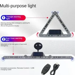 Solar-LED-Blitzlicht - Notfall-Warnlampe