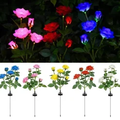 Solar-LED-Rosenlicht – dekorative Garten-Akzent-Außenbeleuchtung