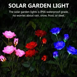 Solar-LED-Rosenlicht – dekorative Garten-Akzent-Außenbeleuchtung