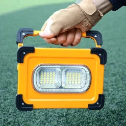 Solar-Powerbank mit LED-Licht – Tragbares Camping-Ladegerät