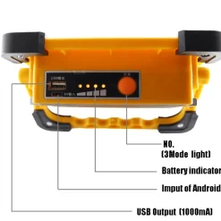 Solar-Powerbank mit LED-Licht – Tragbares Camping-Ladegerät