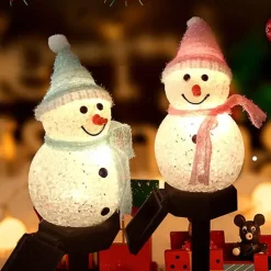 Solar-Schneemann-Weihnachtsdekoration – Weihnachtslicht für draußen