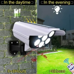 Solar-Sicherheitsleuchte mit Bewegungsmelder – Überwachungskamera für den Außenbereich