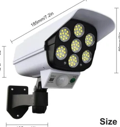 Solar-Sicherheitsleuchte mit Bewegungsmelder – Überwachungskamera für den Außenbereich