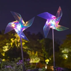 Solar-Windmühlen-Gartenleuchten – Außendekoration
