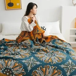 Sommerdecke aus Baumwolle – weiche, atmungsaktive nordische Steppdecke