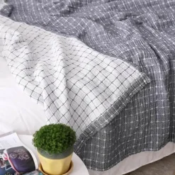 Sommerdecke aus Baumwolle: Weiche und luftige Tagesdecke für Einzel-/Doppelbetten