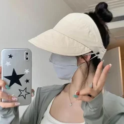 Sonnenschutzhut – Stylischer Sommermaskenhalter