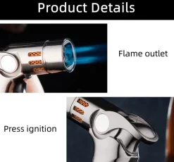 Space Rocket Turbo Feuerzeug - Windfestes Metallfeuerzeug