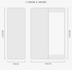 Space-Saving Hallway Mirror with Hooks - Stylish Dressing Mirror