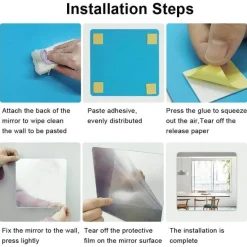 Spiegel Wandaufkleber - Reflektierender Wohndekor Aufkleber