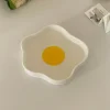 Spiegelei-Keramikteller - Lustiges Frühstücksgericht