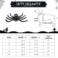 Spinnenkostüm für Haustiere – Halloween-Outfit für Hunde und Katzen