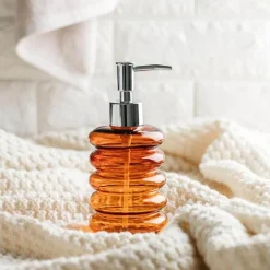 Spiral Glass Soap Dispenser - Stylish Bath Accessory