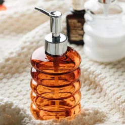 Spiral Glass Soap Dispenser - Stylish Bath Accessory