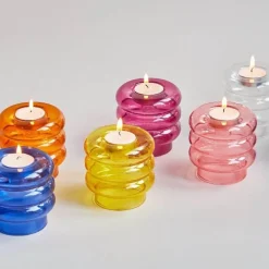 Spiralförmiger Kerzenhalter aus Doppelglas – eleganter Akzent für die Inneneinrichtung