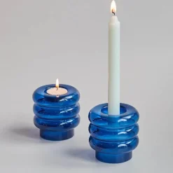 Spiralförmiger Kerzenhalter aus Doppelglas – eleganter Akzent für die Inneneinrichtung