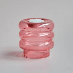 Spiralförmiger Kerzenhalter aus Doppelglas – eleganter Akzent für die Inneneinrichtung