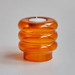 Spiralförmiger Kerzenhalter aus Doppelglas – eleganter Akzent für die Inneneinrichtung