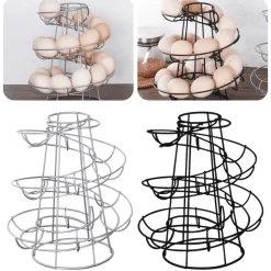 Spiralförmiges Eierspender-Aufbewahrungsregal - Kreativer Küchen-Organizer