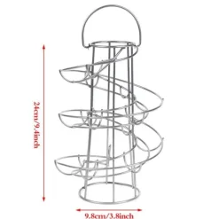 Spiralförmiges Eierspender-Aufbewahrungsregal - Kreativer Küchen-Organizer