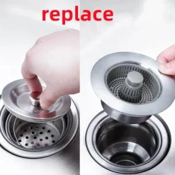 Spülbeckensieb aus Edelstahl – Geruchskontroll-Abflussschutz