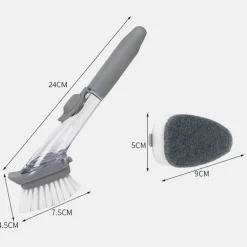 Spülbürste mit Flüssigkeitsspender – 2-in-1-Küchenreinigungswerkzeug