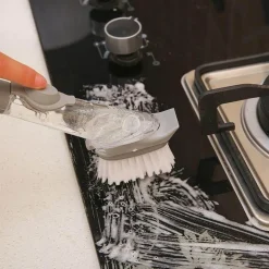 Spülbürste mit Flüssigkeitsspender – 2-in-1-Küchenreinigungswerkzeug