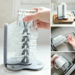 Spülbürste mit Saugnapf – 2-in-1-Reinigungswerkzeug