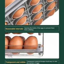 Stapelbare Eieraufbewahrungsbox mit großem Fassungsvermögen – Organizer