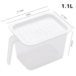 Stapelbare transparente Kühlschrank-Aufbewahrungsbox – transparenter Lebensmittel-Organizer