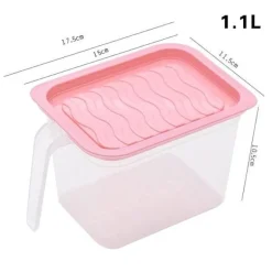 Stapelbare transparente Kühlschrank-Aufbewahrungsbox – transparenter Lebensmittel-Organizer