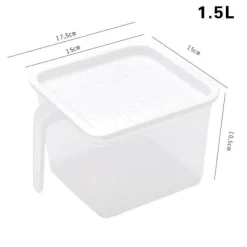 Stapelbare transparente Kühlschrank-Aufbewahrungsbox – transparenter Lebensmittel-Organizer