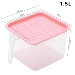 Stapelbare transparente Kühlschrank-Aufbewahrungsbox – transparenter Lebensmittel-Organizer