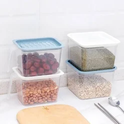 Stapelbare transparente Kühlschrank-Aufbewahrungsbox – transparenter Lebensmittel-Organizer