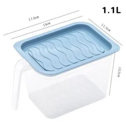 Stapelbare transparente Kühlschrank-Aufbewahrungsbox – transparenter Lebensmittel-Organizer