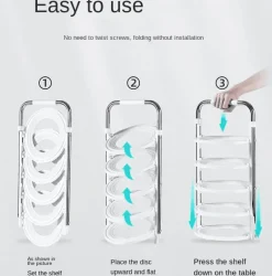 Stapelbares Küchen-Organizer-Regal – kompakte Aufbewahrungslösung