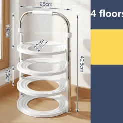 Stapelbares Küchen-Organizer-Regal – kompakte Aufbewahrungslösung