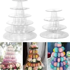 64-stöckiger Macaron-Turmständer – Elegante Tortenpräsentation für Hochzeiten und Veranstaltungen
