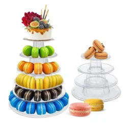64-stöckiger Macaron-Turmständer – Elegante Tortenpräsentation für Hochzeiten und Veranstaltungen