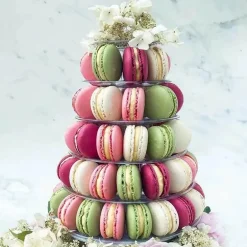 64-stöckiger Macaron-Turmständer – Elegante Tortenpräsentation für Hochzeiten und Veranstaltungen