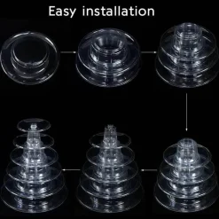 64-stöckiger Macaron-Turmständer – Elegante Tortenpräsentation für Hochzeiten und Veranstaltungen