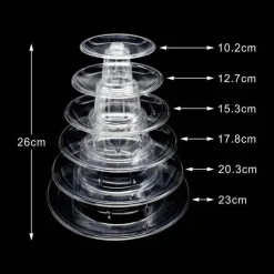 64-stöckiger Macaron-Turmständer – Elegante Tortenpräsentation für Hochzeiten und Veranstaltungen