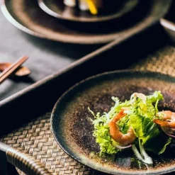 Steakteller-Set aus Keramik – elegantes Serviertablett im Western-Stil für Mahlzeiten