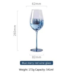 Sternenblaues Kelchset – Elegante Weingläser für Cocktails, Champagner, Whisky