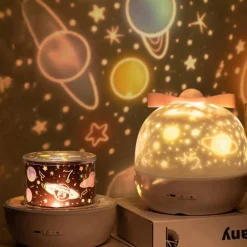 Sternenprojektorlampe – Rotierendes Nachtlicht für eine entspannende Atmosphäre
